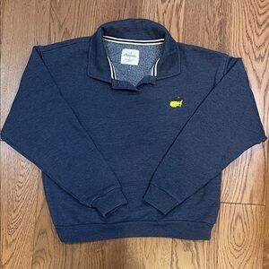 Masters at Augustus Navy Crewneck Pullover with Yellow Logo